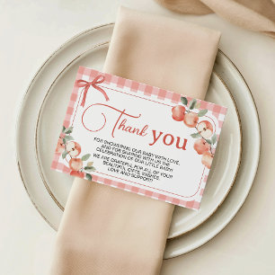 D'accompagnement Carte de remerciement pour Baby Shower "Apple of O