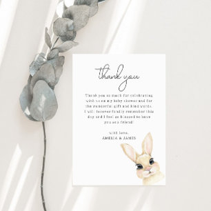 D'accompagnement Carte de remerciement pour baby shower Petit Lapin