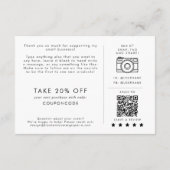 D'accompagnement Carte de Remerciement pour Commande de Petite Entr (Dos)