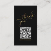 D'accompagnement Carte de remerciement QR code or social gold (Devant)