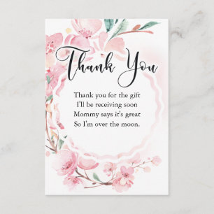 D'accompagnement Carte de remerciements de Baby shower floral, Fleu