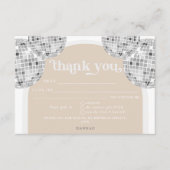 D'accompagnement Carte de remerciements de Fête des mariées Silver  (Devant)