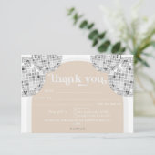 D'accompagnement Carte de remerciements de Fête des mariées Silver  (Debout devant)