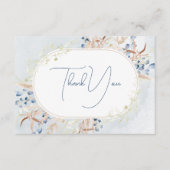 D'accompagnement Carte de remerciements de fleurs de saumons bleus (Devant)