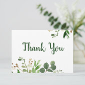 D'accompagnement Carte de remerciements de verdure boisée (Debout devant)