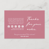 Carte de remerciements des petites entreprises - A