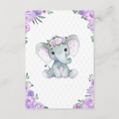 D'accompagnement Carte de remerciements douche à éléphant avec fleu (Dos)