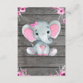 D'accompagnement Carte de remerciements douche à éléphant avec fleu (Dos)