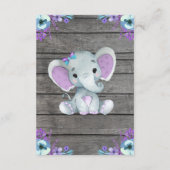 D'accompagnement Carte de remerciements douche à éléphant avec fleu (Dos)