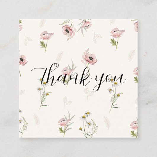 D'accompagnement carte de remerciements floral (Devant)