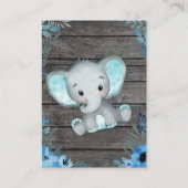 D'accompagnement Carte de remerciements garçon douche éléphant (Dos)
