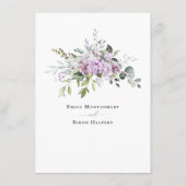 D'accompagnement Carte de remerciements Lilac Mariage de script de  (Dos)