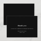 D'accompagnement Carte de remerciements Mariage simple et moderne | (Devant / Derrière)