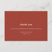 D'accompagnement Carte de remerciements Mariage simple et moderne | (Devant)