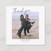 D'accompagnement Carte de remerciements photo de Mariage de script  (Devant)