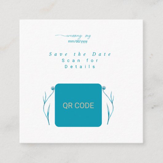 D'accompagnement Carte de rendez-vous à sauvegarder avec code QR po (Devant)