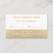 D'accompagnement Carte de rendez-vous Gold (Devant)