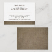 D'accompagnement Carte de rendez-vous Rustic Country Burlap (Devant / Derrière)
