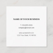 D'accompagnement Carte de rendez-vous simple Elegant Black White Be (Dos)