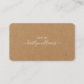 D'accompagnement Carte de rendez-vous simple Script - Rustic Kraft (Dos)