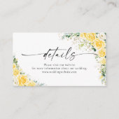 D'accompagnement Carte de renfermement avec détails jaunes élégants (Devant)