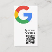 D'accompagnement Carte de renvoi de code QR de révision Google mode (Devant)