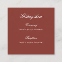 Carte de Renvoi de Mariage Roccoco Orange Brûlé