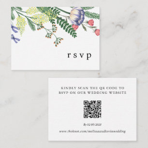 D'accompagnement Carte de réponse au code QR de RSVP de mariage
