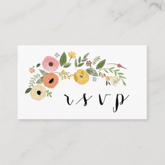 D'accompagnement Carte de réponse au code QR de RSVP de mariage (Devant)