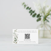 D'accompagnement Carte de réponse au code QR de RSVP de mariage (Debout devant)