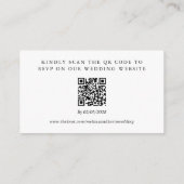 D'accompagnement Carte de réponse au code QR de RSVP de mariage (Dos)