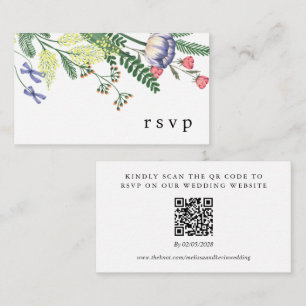 D'accompagnement Carte de réponse au code QR de RSVP de mariage