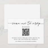 D'accompagnement Carte de réponse au code QR de RSVP de mariage (Devant / Derrière)