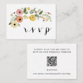 D'accompagnement Carte de réponse au code QR de RSVP de mariage (Devant / Derrière)