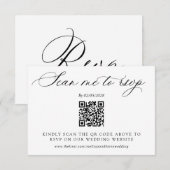 D'accompagnement Carte de réponse au code QR de RSVP de mariage (Devant / Derrière)