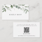 D'accompagnement Carte de réponse au code QR de RSVP de mariage (Devant / Derrière)
