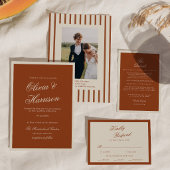 D'accompagnement Carte de réponse chic terracotta terrestre