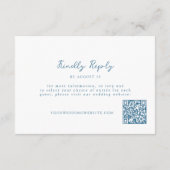 D'accompagnement Carte de réponse de mariage à code QR Blue Mountai (Dos)
