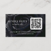 D'accompagnement Carte de réponse de mariage à code QR Rose de minu (Devant)
