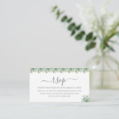 D'accompagnement Carte de réponse de mariage au eucalyptus (Debout devant)