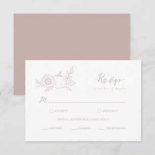 D'accompagnement Carte de réponse de mariage au tournesol et citrou