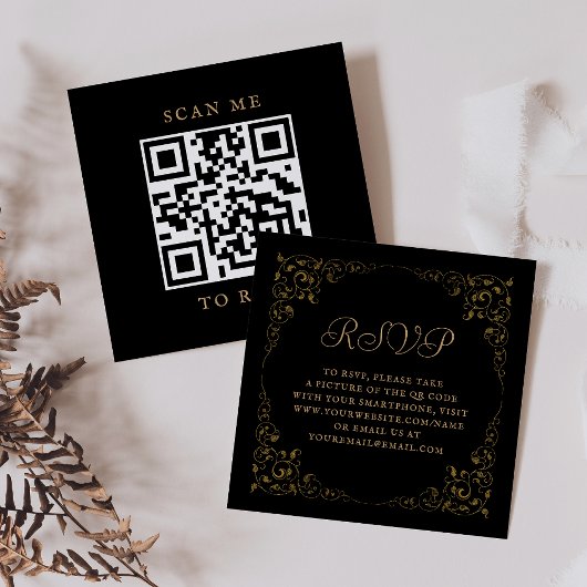D'accompagnement Carte de réponse de mariage avec code QR Budget Vi