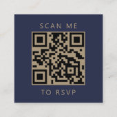D'accompagnement Carte de réponse de mariage avec code QR de Budget (Dos)