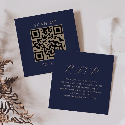 D'accompagnement Carte de réponse de mariage avec code QR de Budget