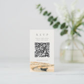 D'accompagnement Carte de réponse de mariage avec code QR pour le p (Debout devant)