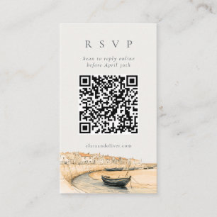 D'accompagnement Carte de réponse de mariage avec code QR pour le p