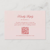 D'accompagnement Carte de réponse de mariage avec code QR Raspberry (Devant)