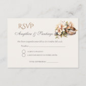 D'accompagnement Carte de réponse de mariage bohème espagnol (Devant)