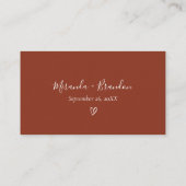 D'accompagnement Carte de réponse de mariage boho avec QR code en c (Dos)