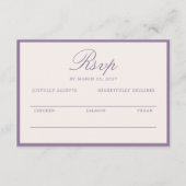 D'accompagnement Carte de réponse de mariage calligraphiée Olive Es (Devant)